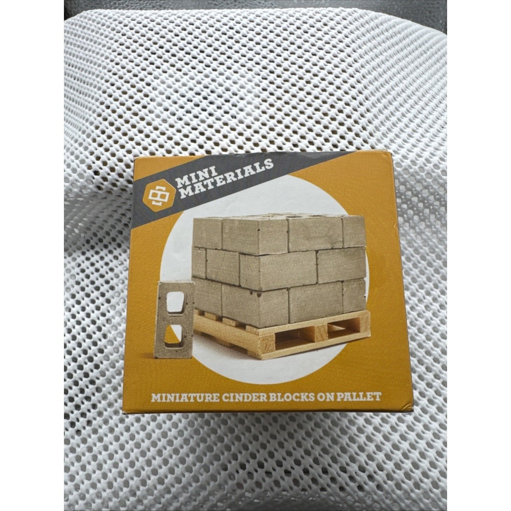Mini Materials Miniature Cinder Blocks Pallet Real Cement Diorama